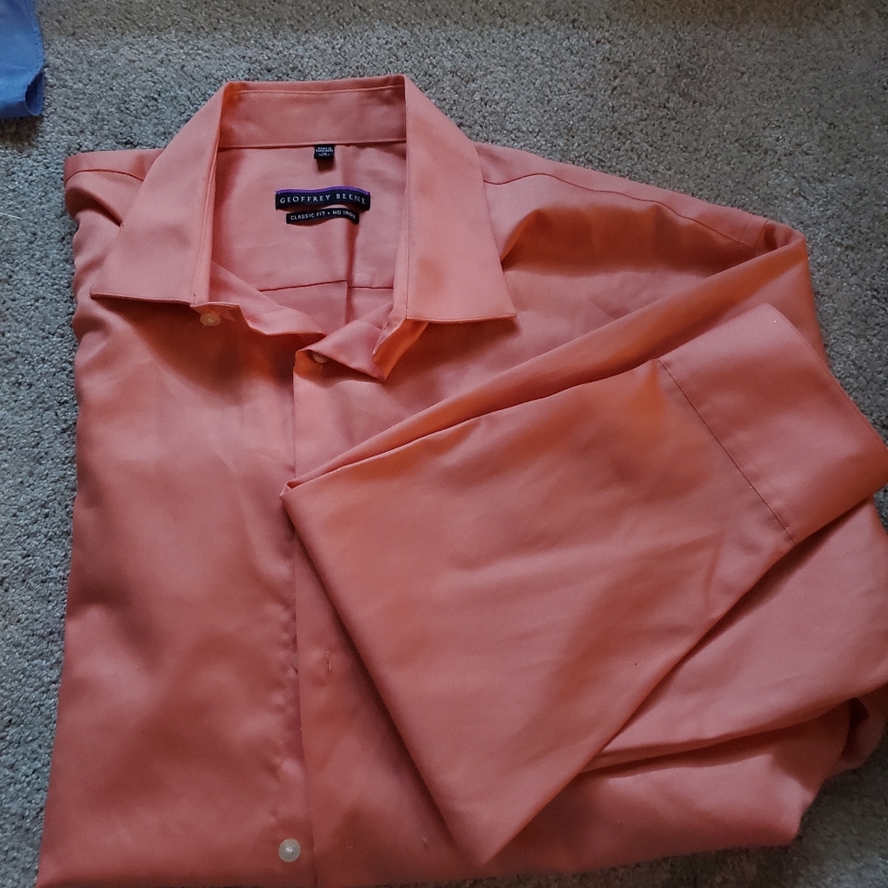 Geoffrey Beene long sleeve button up shirt classic fit 18 36/37